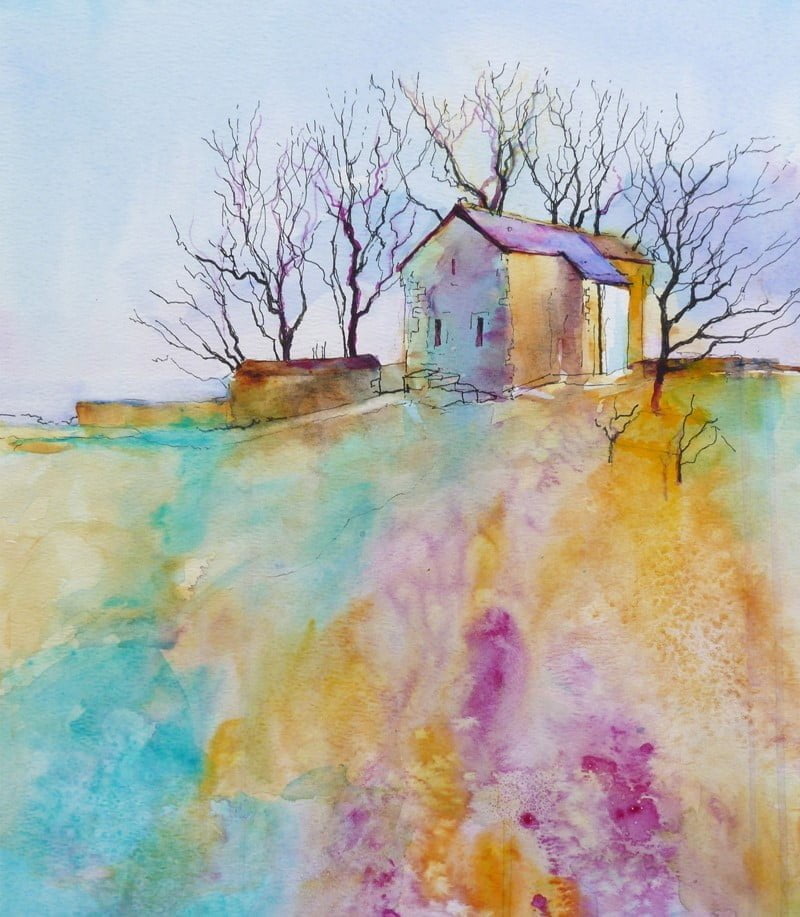 Earth - contrasting cascading colour against crisp forms